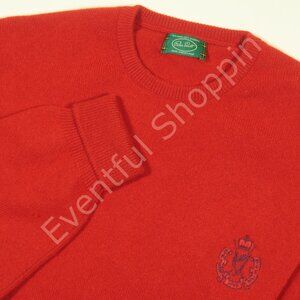 Peter Scott Royal County Down Golf Club Sweater Mens 2XL Red Wool Angora